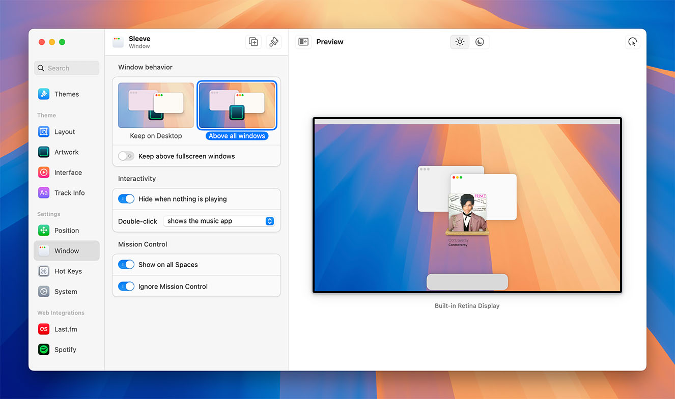 Sleeve-window Sleeve voor Apple Music