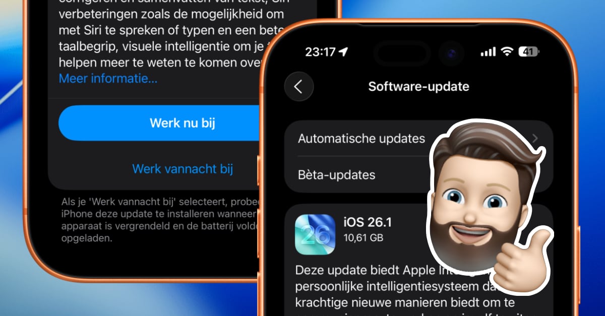 ios26.1 bijwerken op de Mac