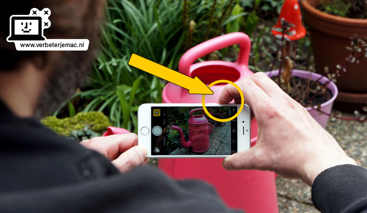 fototips iPhone - ontspanknop