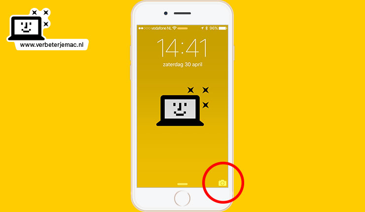 fototips iPhone - camera icoon homescreen