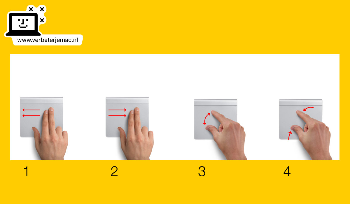 Trackpad gebaren voor Safari