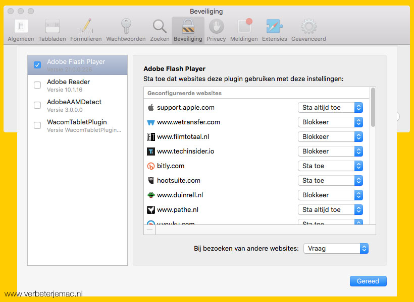 virus Mac - Adobe Flash Player uitschakelen