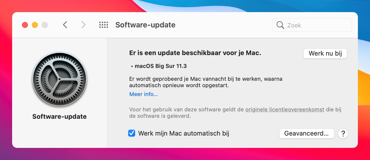 macOS Big Sur 11.3 is uit