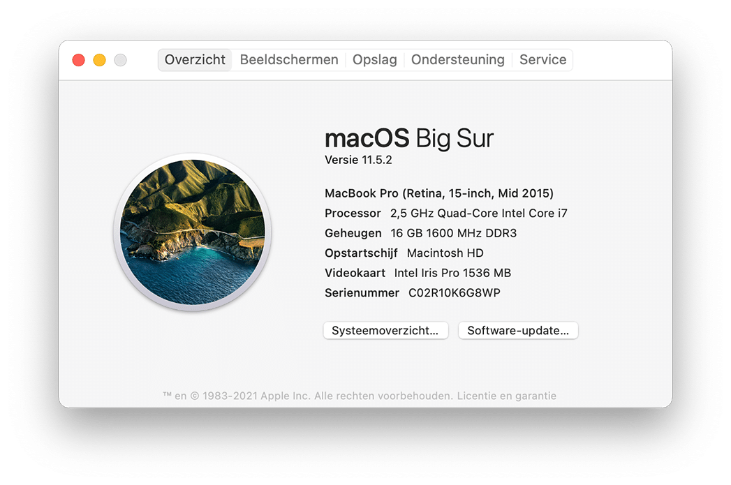 over deze Mac 