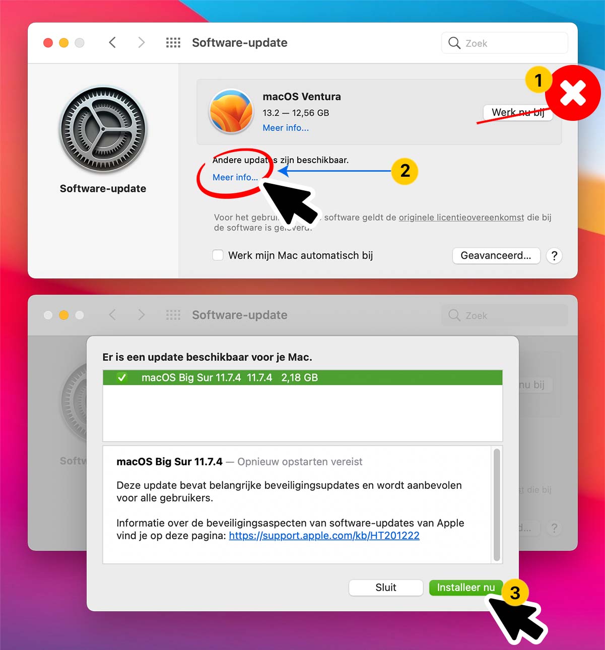 macOS Big Sur updaten naar versie 11.7.4