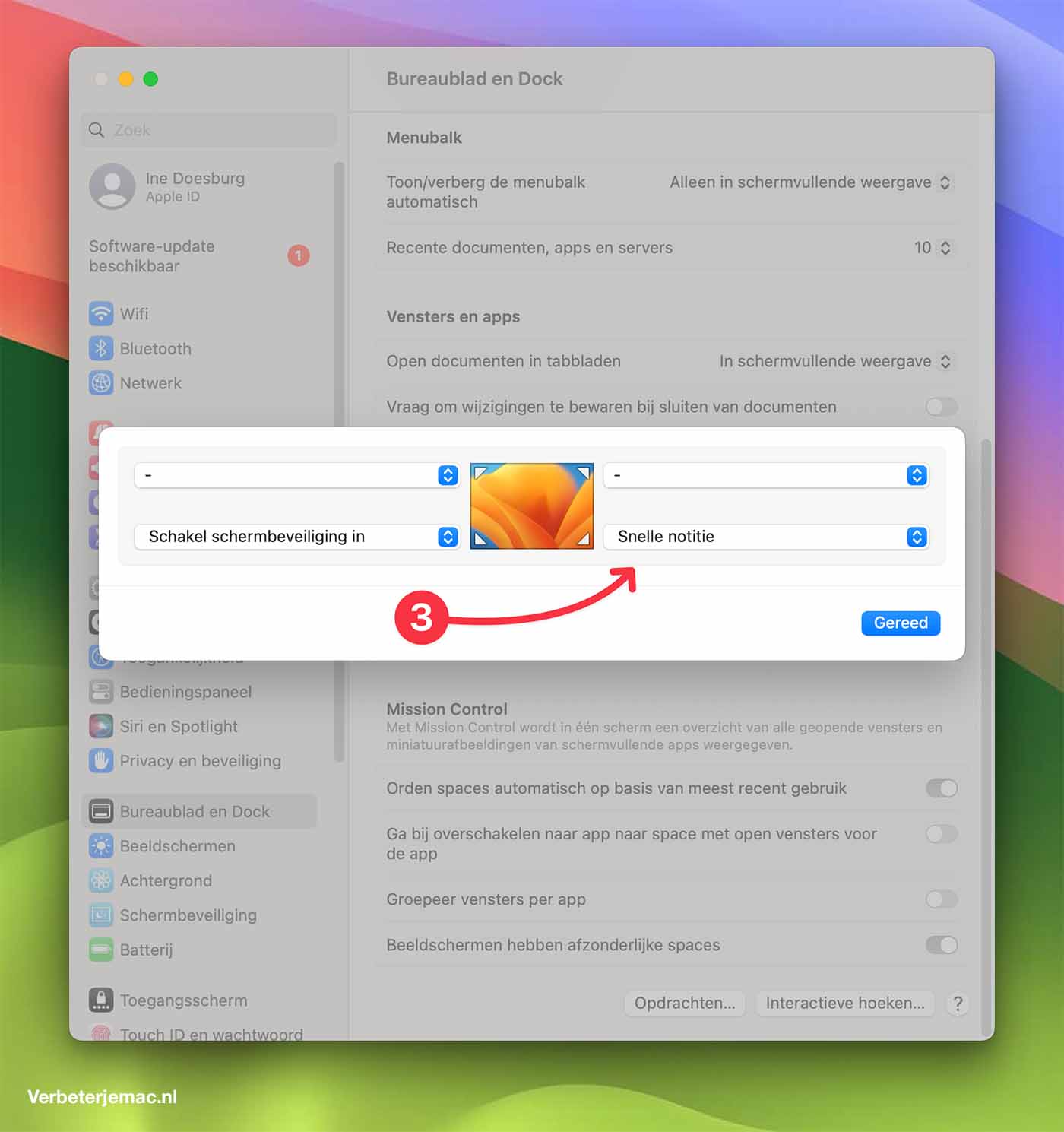 macOS Interactieve hoeken