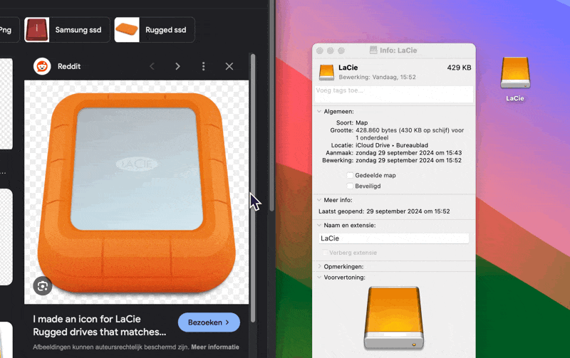 macOS: icon van een map aanpassen