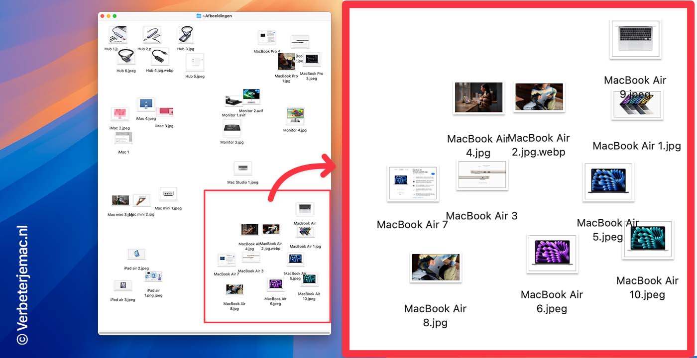Afbeeldingen hernoemen op de Mac