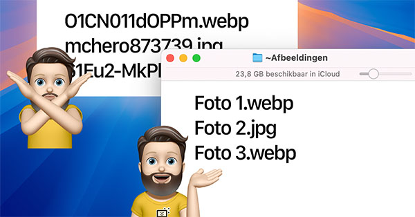 Afbeeldingen hernoemen op de Mac