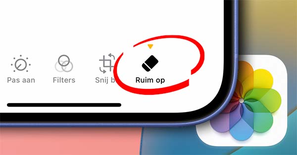 Ruim op in Foto's op iPhone