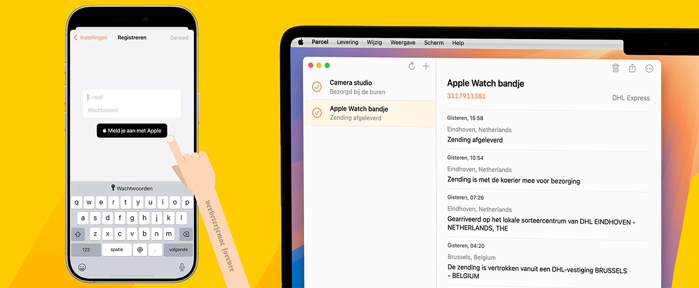Pakket volgen op iPhone én Mac met Parcel