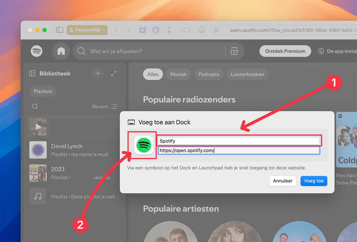 maak van Spotify een webapp