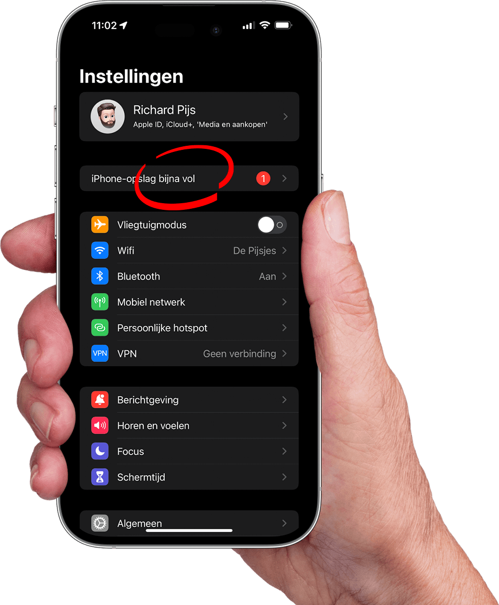 iCloud bijna vol