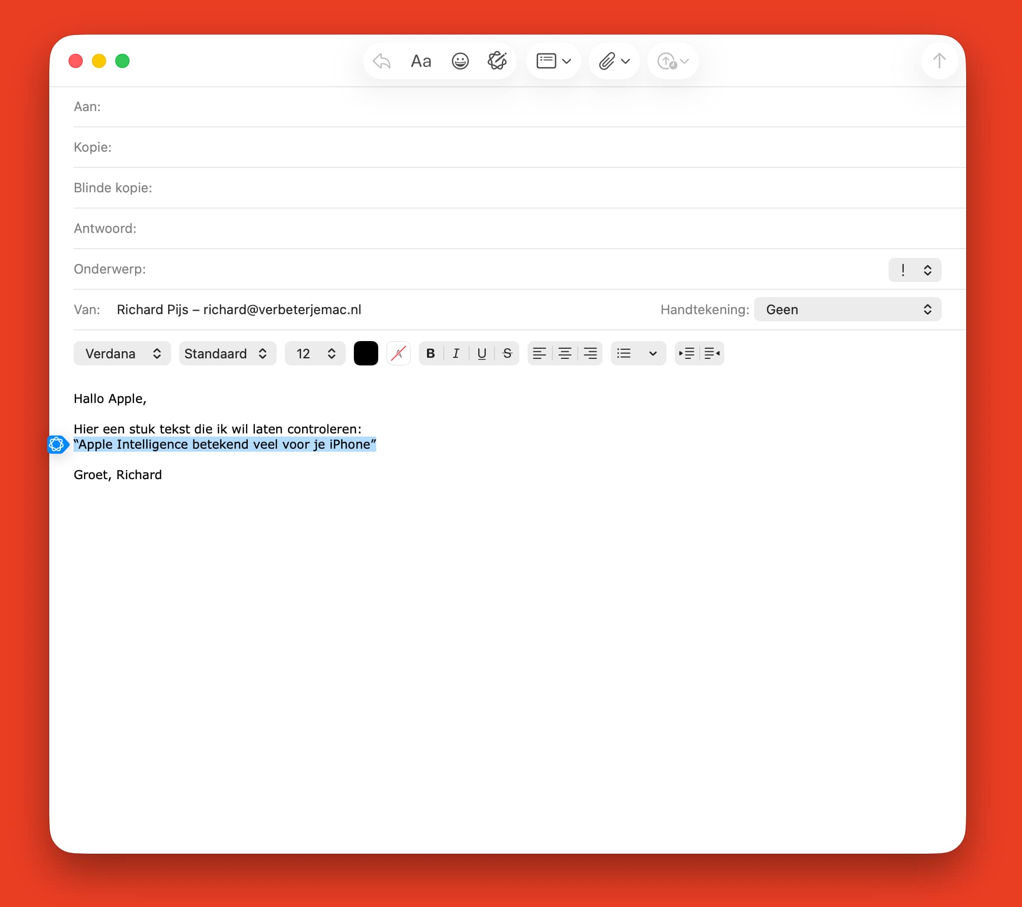 Apple Intelligence als Schrijfhulp