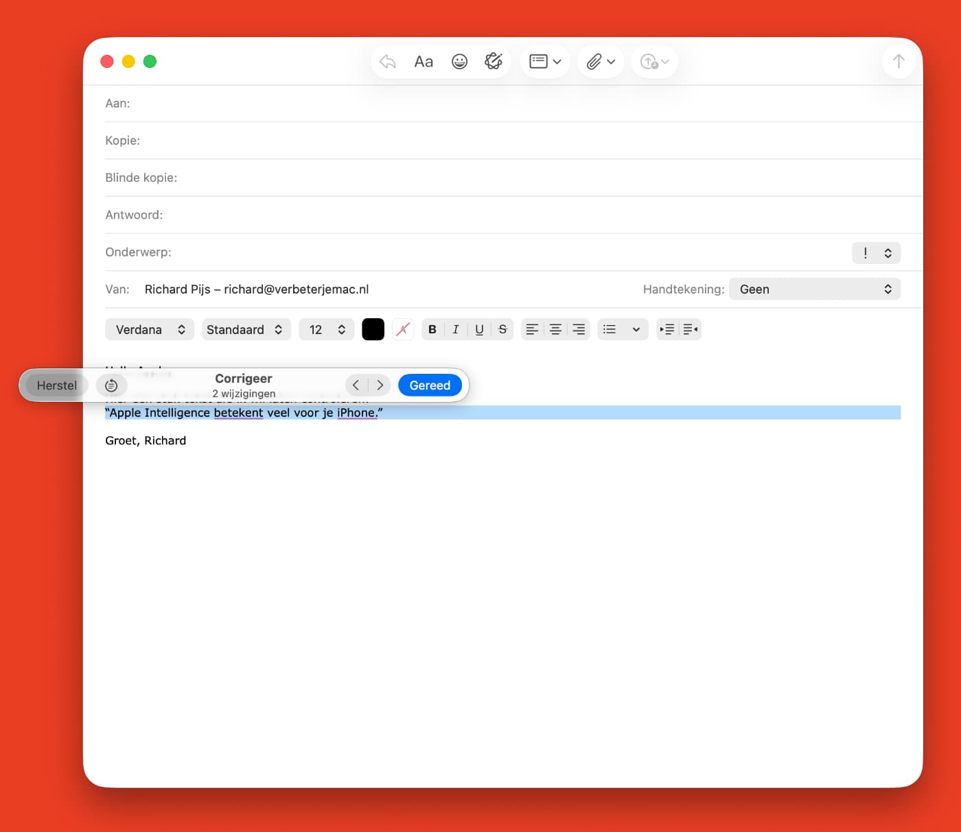 Apple Intelligence als Schrijfhulp