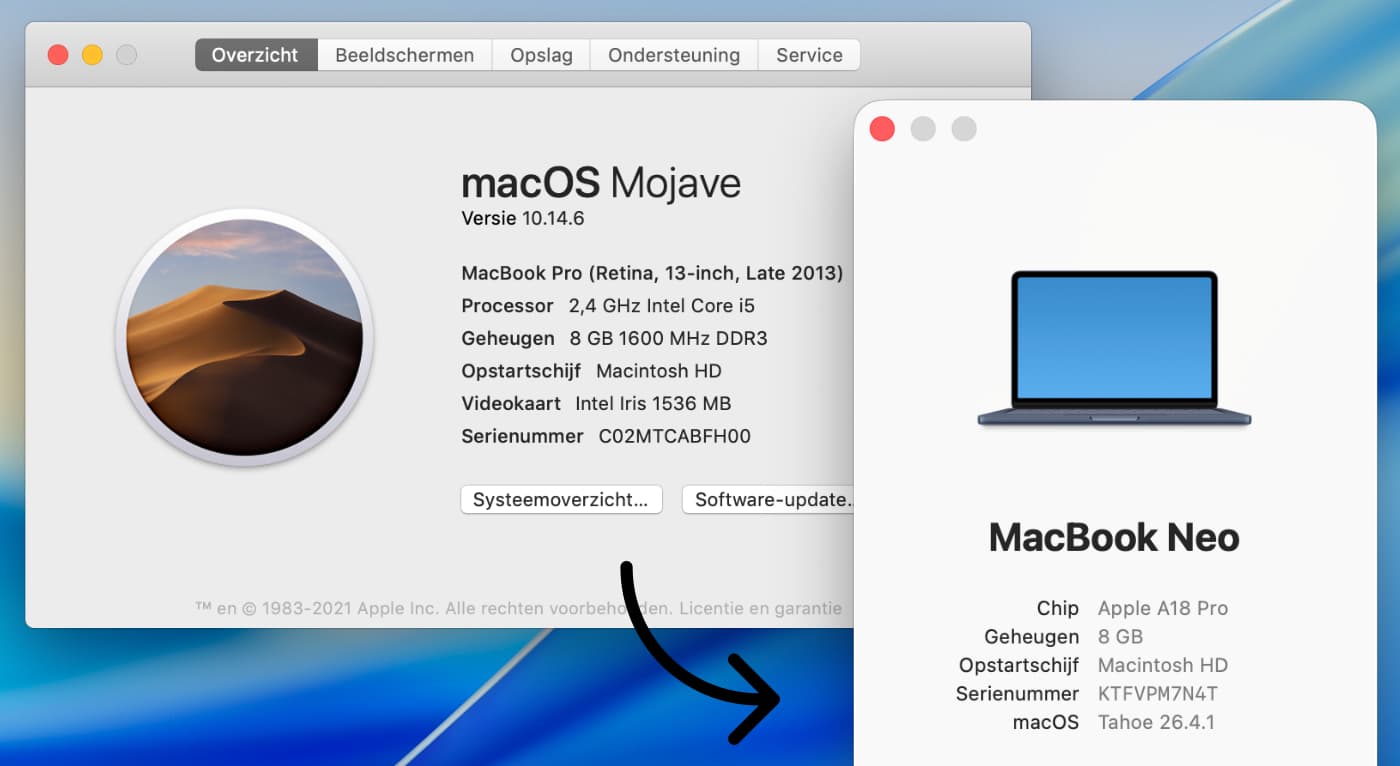 oude Mac naar nieuwe Mac 